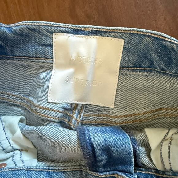 NWT MOTHER SUPERIOR The Lasso Sneak Jean in Pressed Leaves Wash Sz 30 Wide Leg - Picture 9 of 12